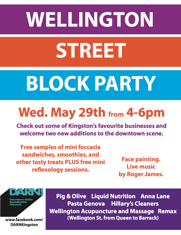 We welcome new businesses to Wellington St. and show support to some established ones with a Block Party, this Wednesday!