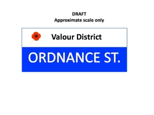 Proposed valour district street signs. (Draft)